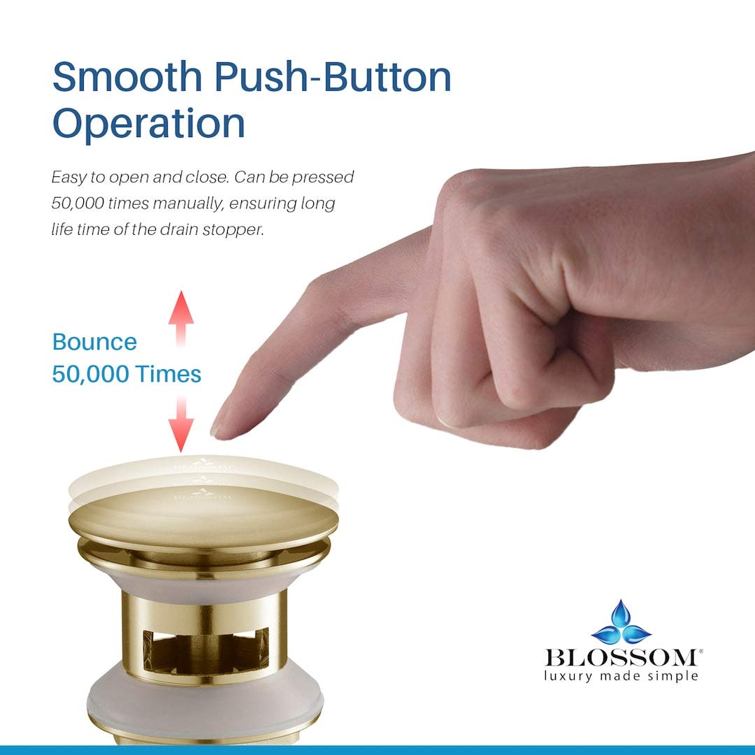 1-1/4” Brass Pop-up (With Overflow, Brush Gold) - Image 7