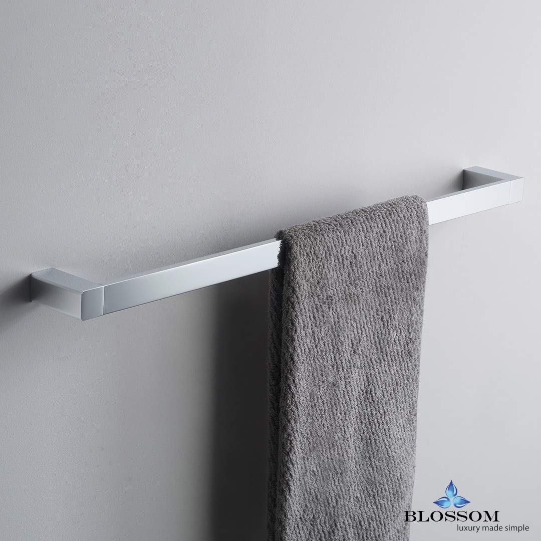 Blossom 24 inch Towel Bar Holder Hanger Solid Brass Bathroom Accessory Shower Wall Mount Chrome BA02 606 01 - Image 4