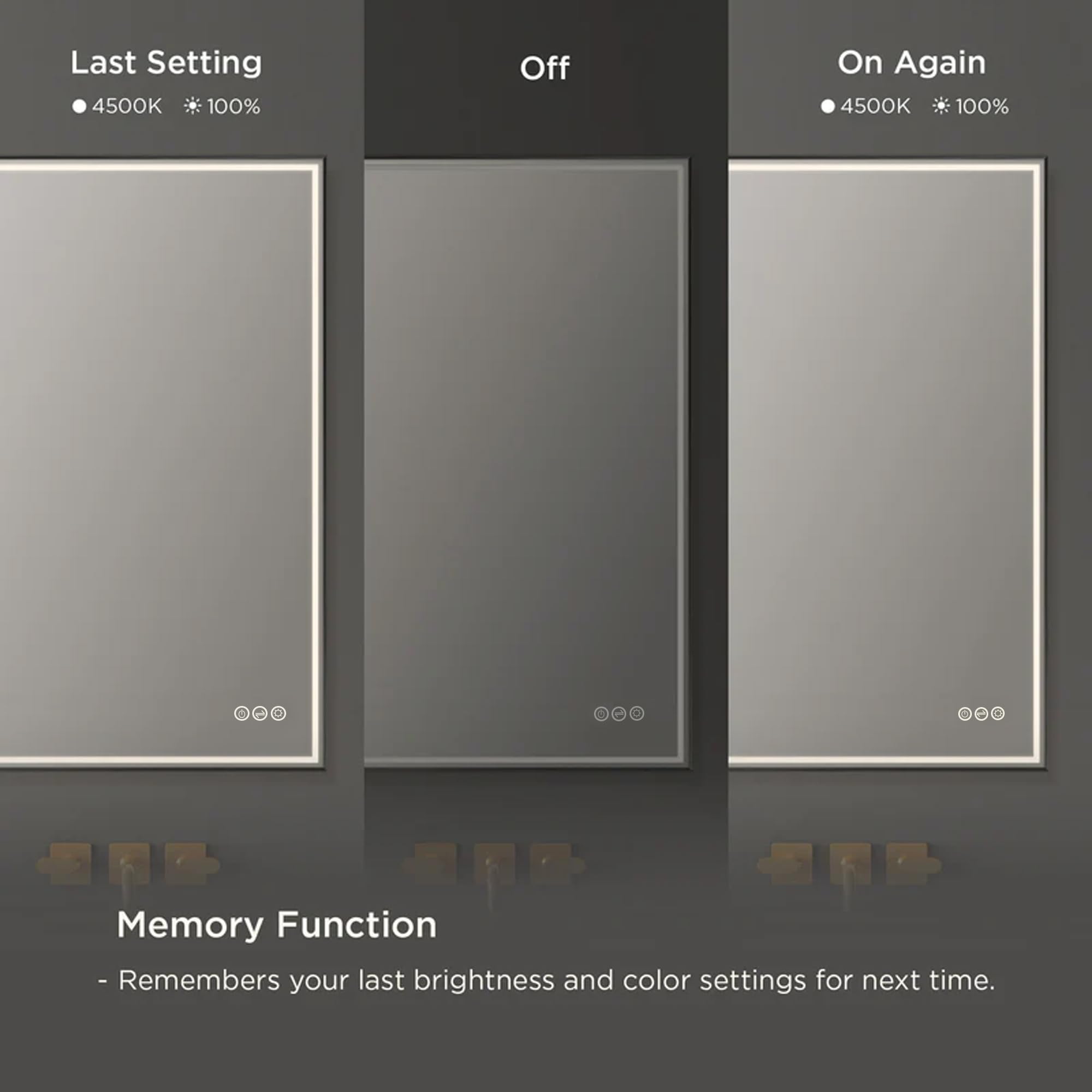 Blossom 24x36 Shatterproof LED Bathroom Mirror - Black Framed Dual Illumination (Front + Backlit) - Anti-Fog Dimmable Vanity Mirror - Modern Farmhouse Wall Mounted Copper-Free Glass - Image 4